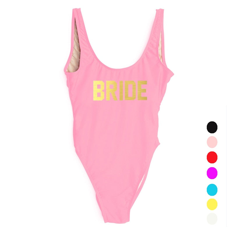 
                      
                        BRIDE Letter Wedding Party Swimming Suit
                      
                    