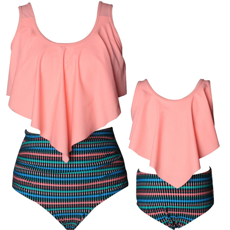 Ruffled Mother & Daughter Swimwear