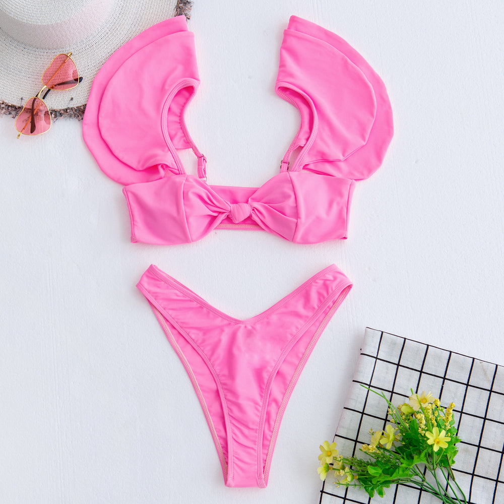 
                      
                        Solid Color Ruffle Swimsuit (2 Piece Sets)
                      
                    