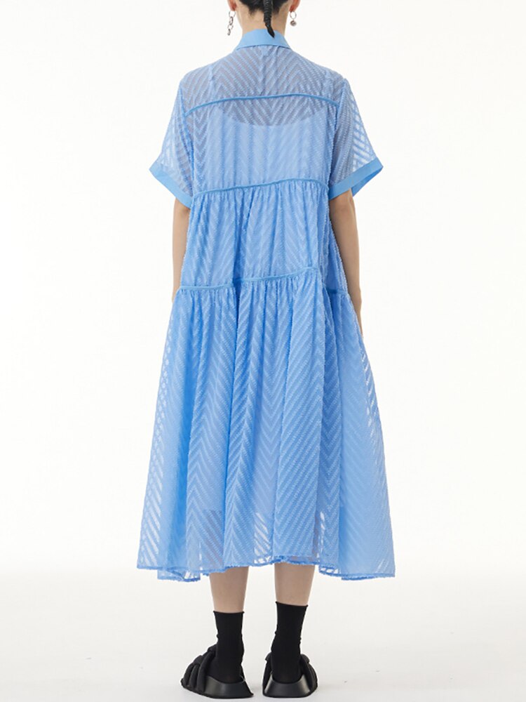 
                      
                        Lace Gauze Shirt Dress
                      
                    