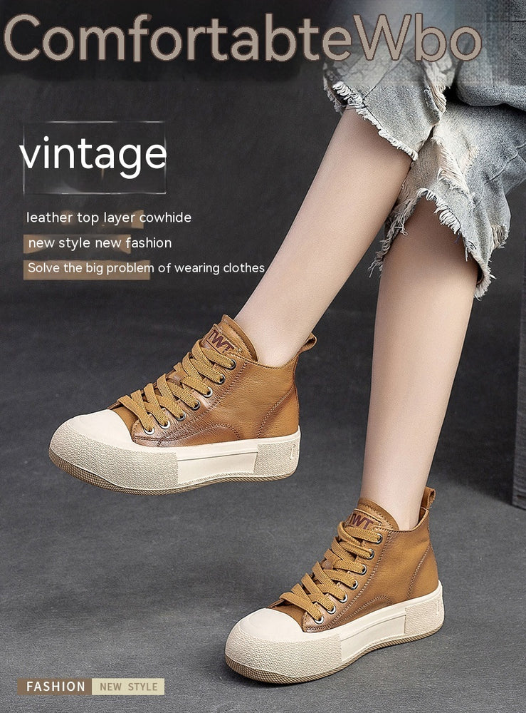 
                      
                        High-top Casual Vintage Sneakers
                      
                    