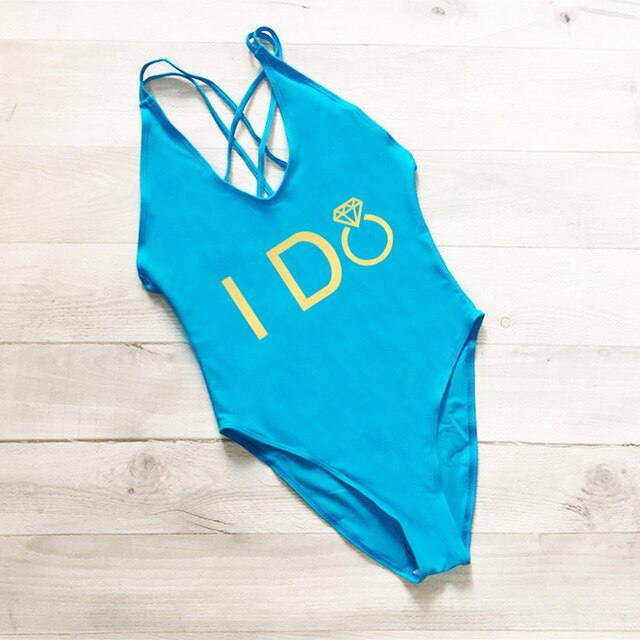 
                      
                        I DO Crew Letter Swimwear
                      
                    