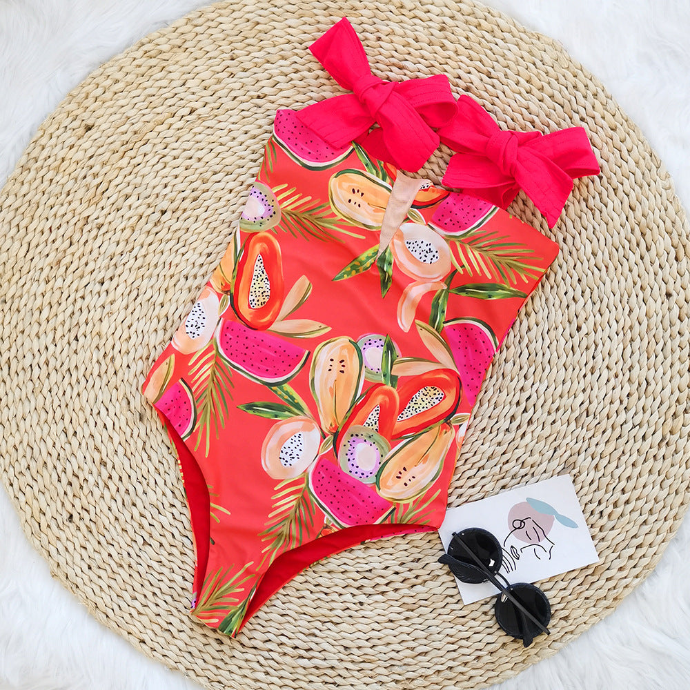 
                      
                        One-piece Swimsuit Straps Tube Top High Waist
                      
                    