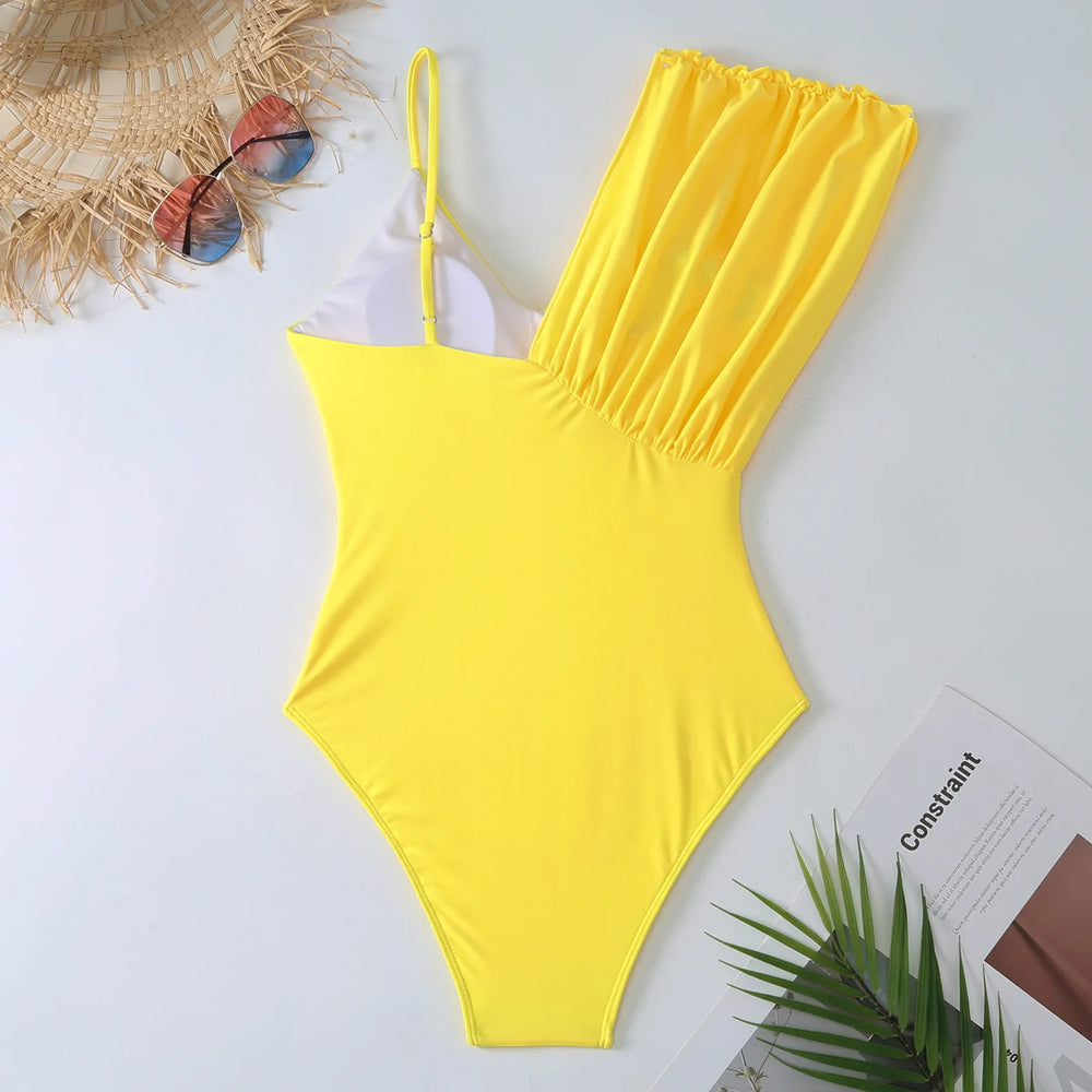 
                      
                        Yellow Flower One Piece Swimsuit with Skirt option
                      
                    