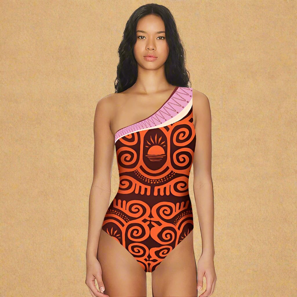 
                      
                        One Shoulder One Piece Swimsuit with Sarong option
                      
                    