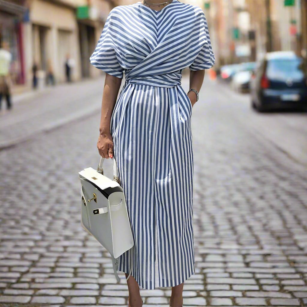 
                      
                        Korean Style Striped Dress
                      
                    