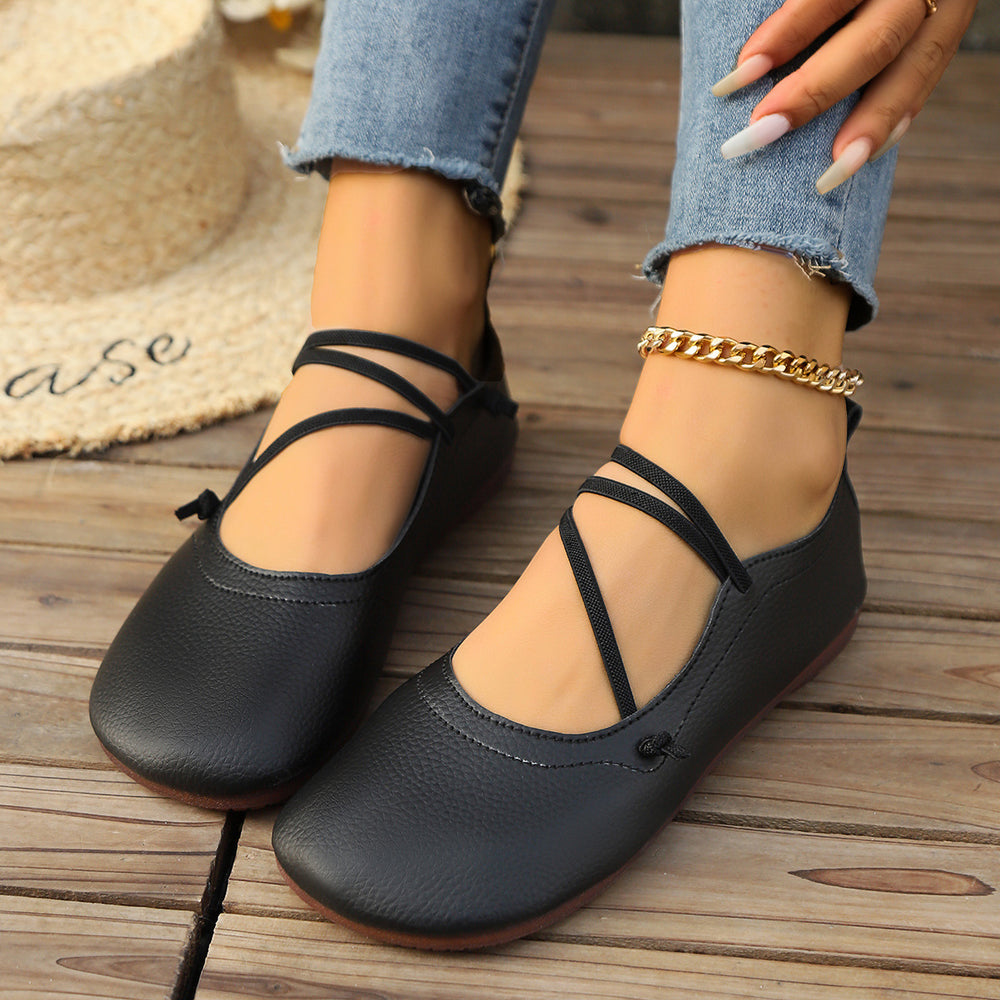 
                      
                        Fashion Square Toe Flats Shoes
                      
                    