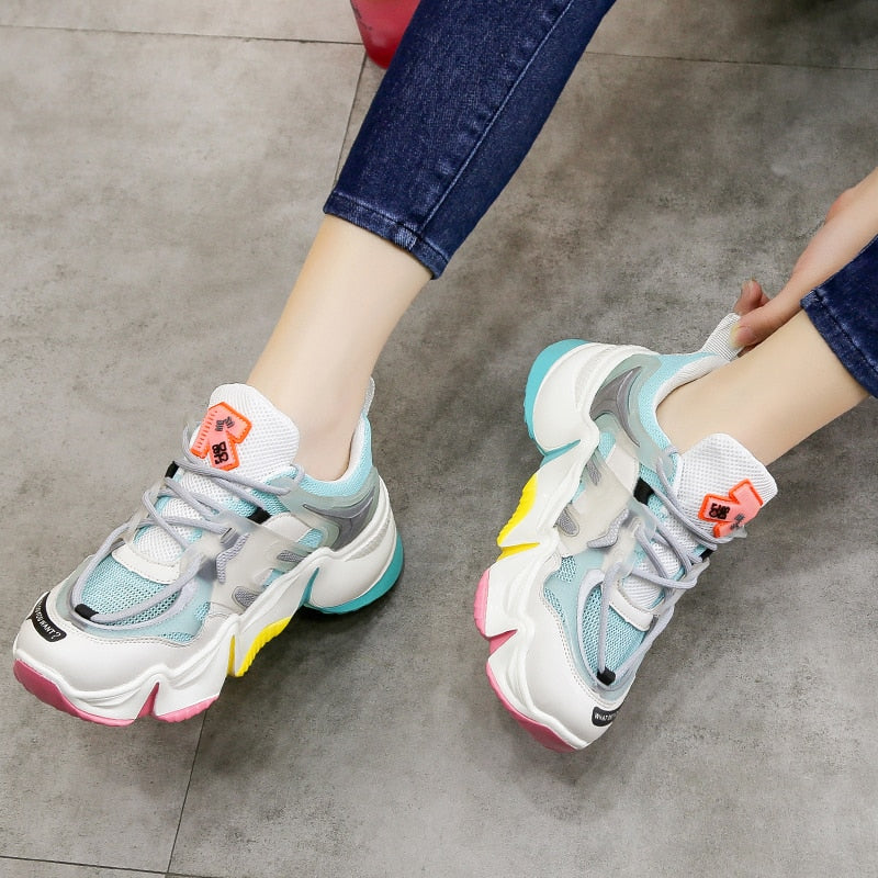 Women Sneakers  Rainbow Color