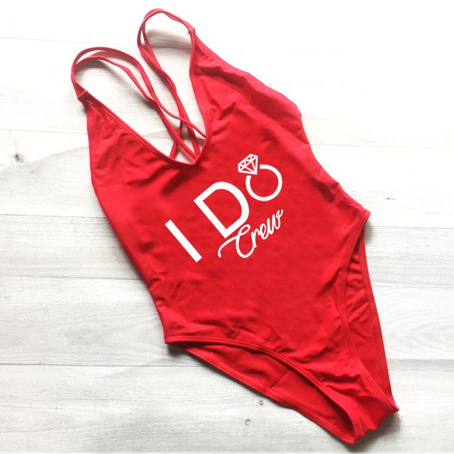 
                      
                        I DO Crew Letter Swimwear
                      
                    