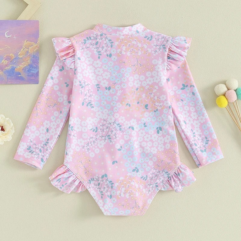 
                      
                        Ruffle Floral Long Sleeves Suit
                      
                    