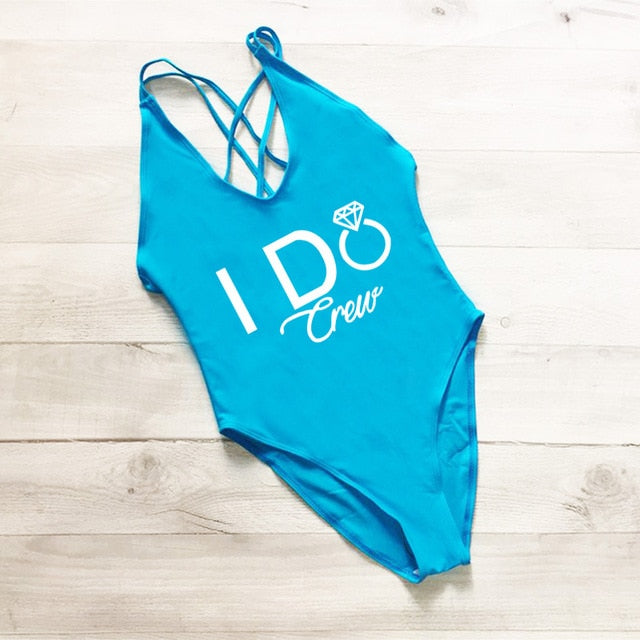 
                      
                        I DO Crew Letter Swimwear
                      
                    