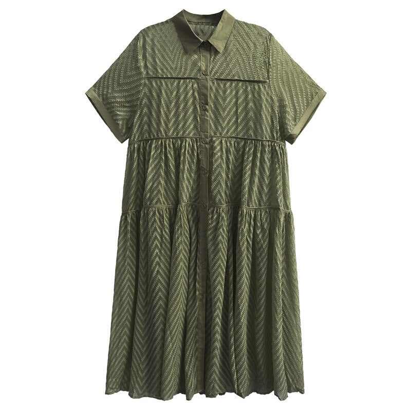 
                      
                        Lace Gauze Shirt Dress
                      
                    