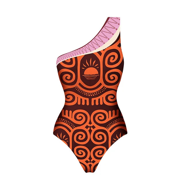 
                      
                        One Shoulder One Piece Swimsuit with Sarong option
                      
                    