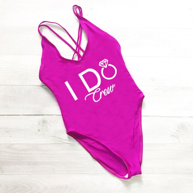 
                      
                        I DO Crew Letter Swimwear
                      
                    