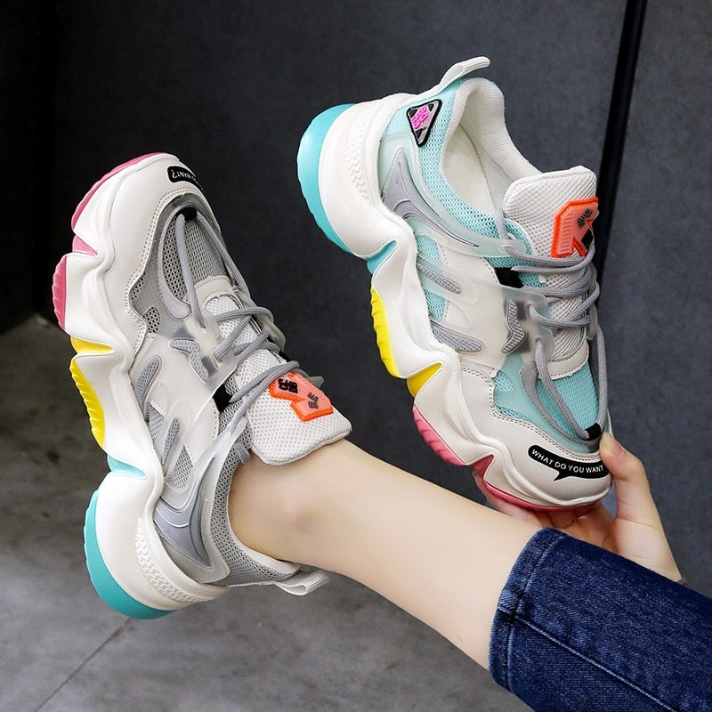 Women Sneakers  Rainbow Color