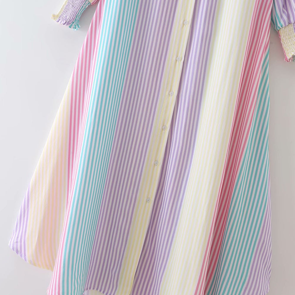 
                      
                        New color striped long dress for women
                      
                    