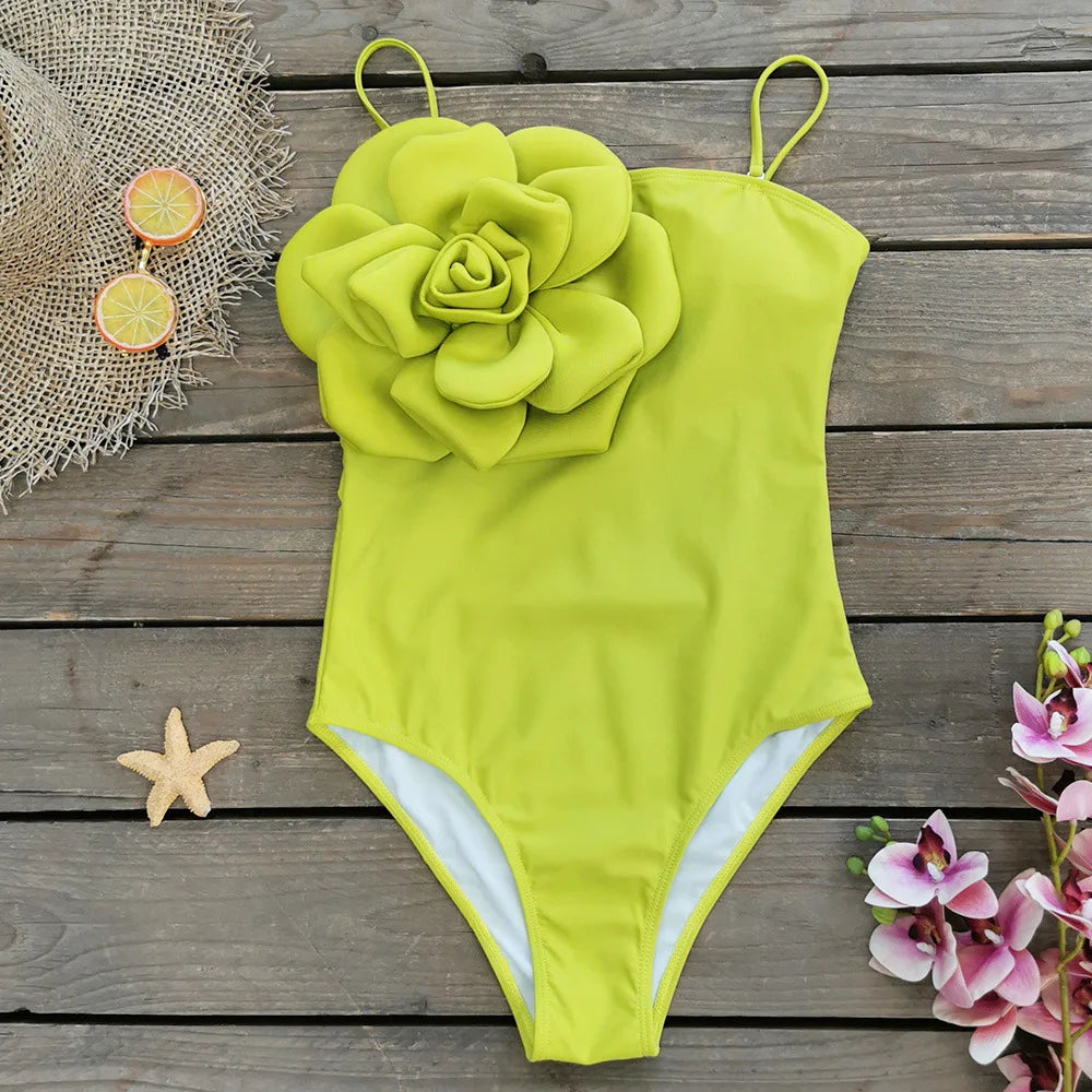 
                      
                        3D Flower One shoulder Swimsuit
                      
                    