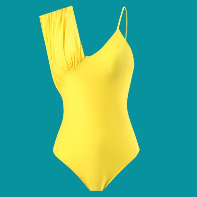 
                      
                        Yellow Flower One Piece Swimsuit with Skirt option
                      
                    