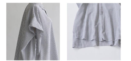 
                      
                        Striped shirt for women, slim and irregular top
                      
                    