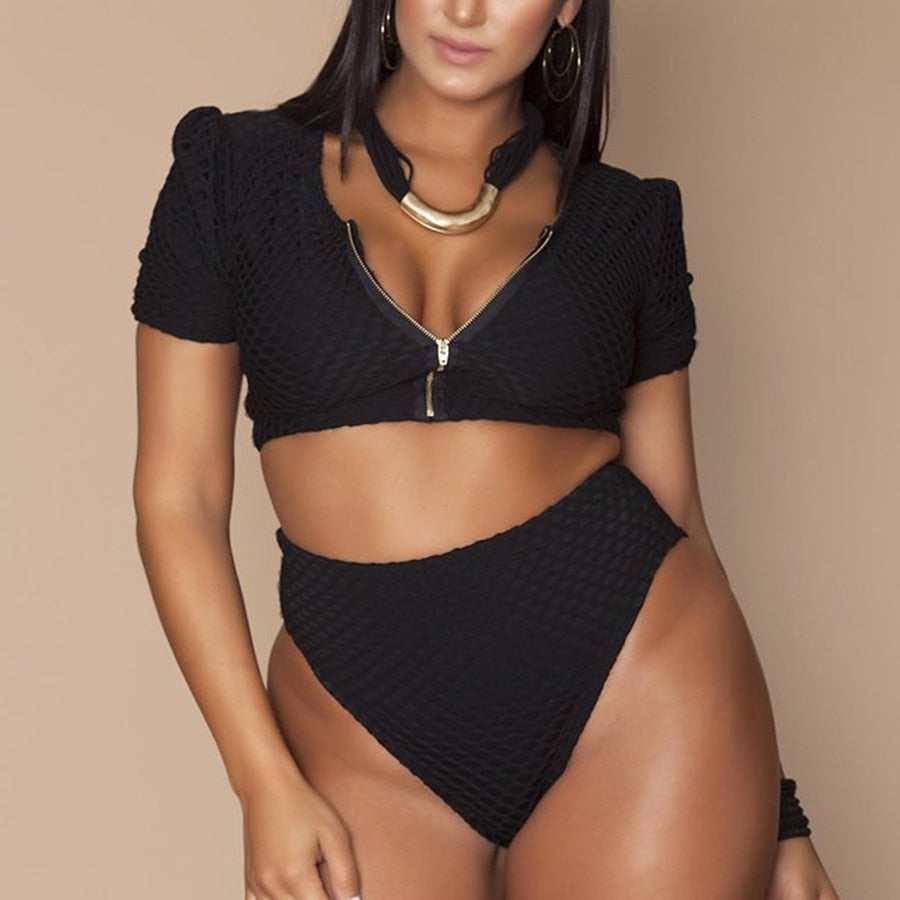 
                      
                        Plus Size Swimsuit Women High Waisted 2 Pcs
                      
                    