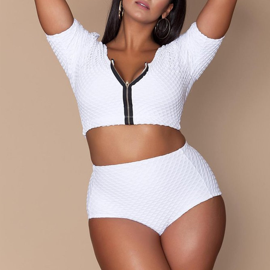 
                      
                        Plus Size Swimsuit Women High Waisted 2 Pcs
                      
                    