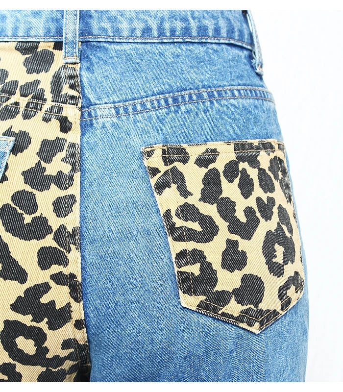 
                      
                        Leopard High Waist Jeans
                      
                    