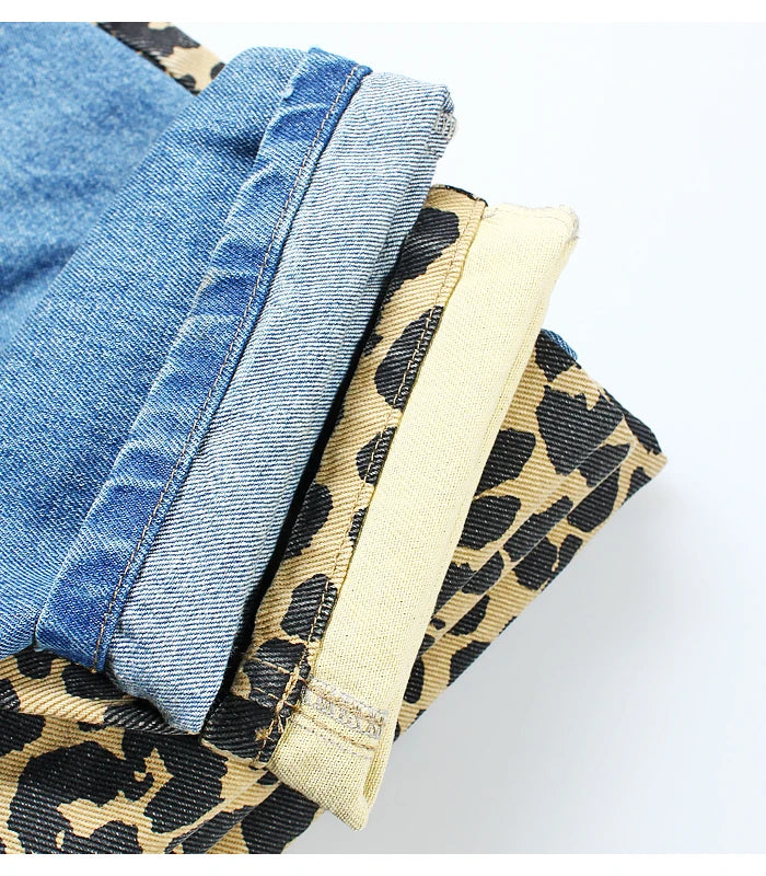 
                      
                        Leopard High Waist Jeans
                      
                    