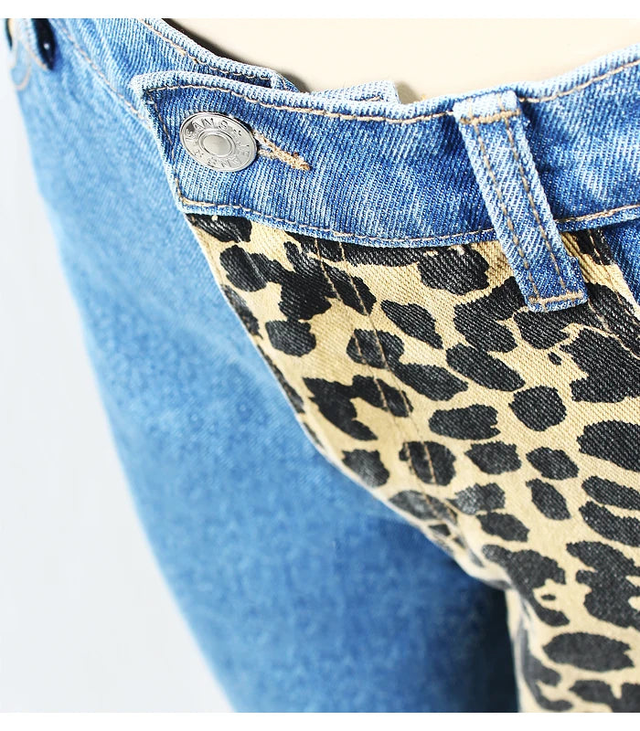 
                      
                        Leopard High Waist Jeans
                      
                    