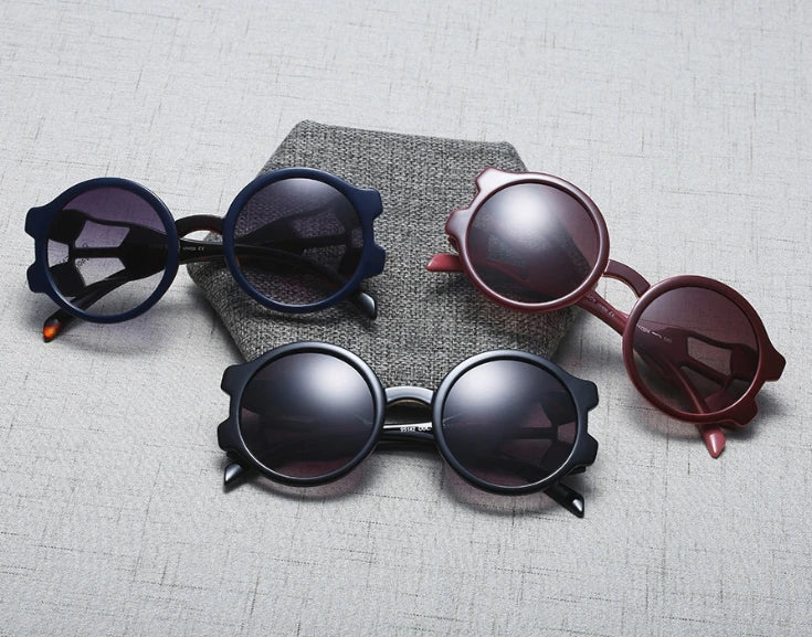 Retro Round Steampunk Sunglasses