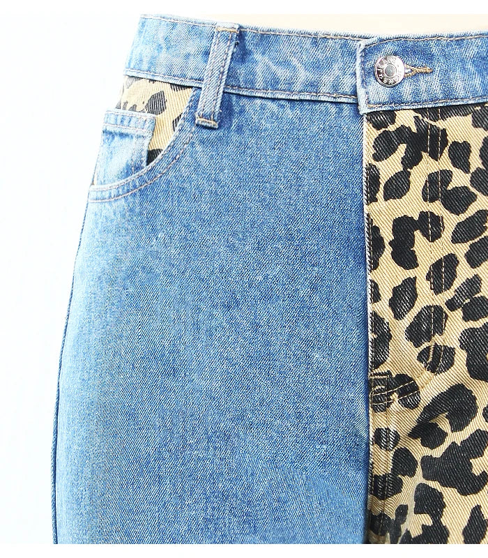 
                      
                        Leopard High Waist Jeans
                      
                    