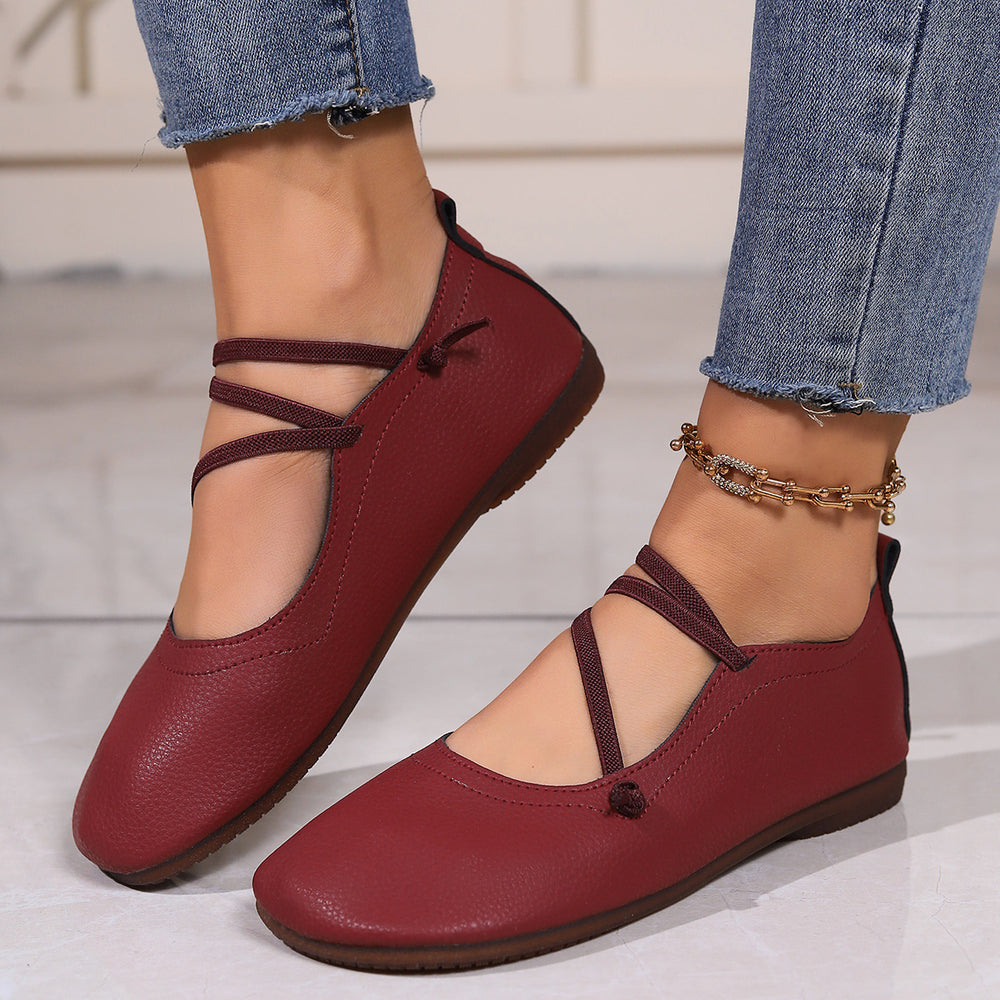 
                      
                        Fashion Square Toe Flats Shoes
                      
                    