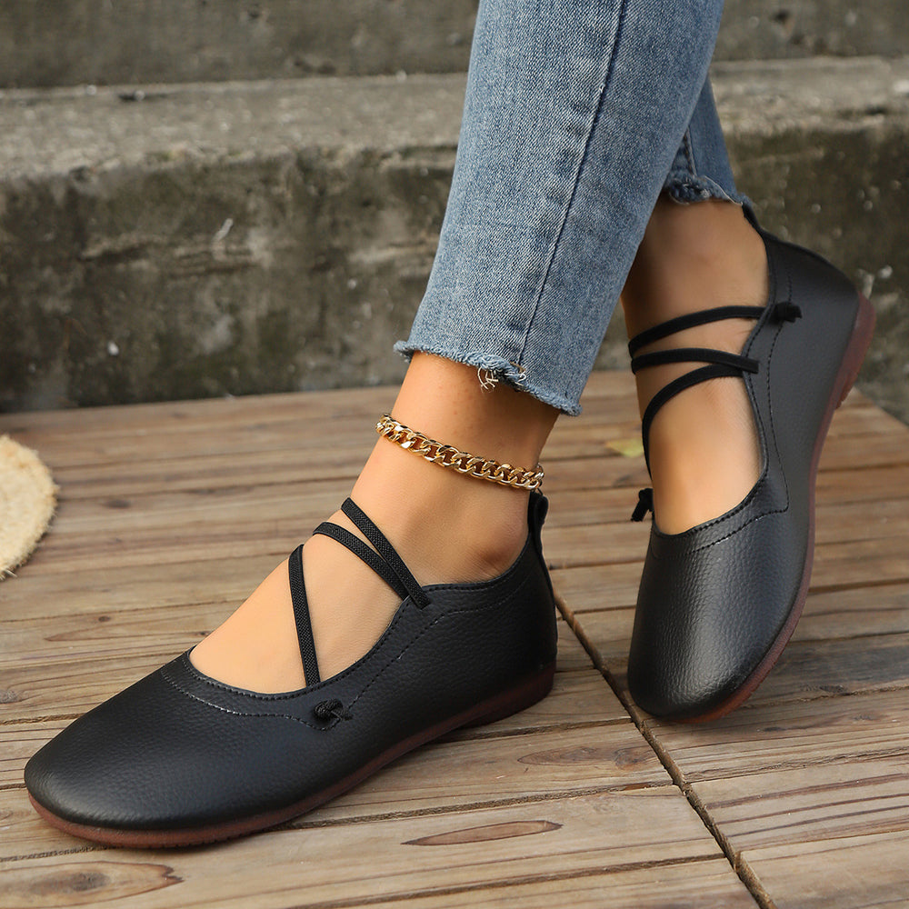 
                      
                        Fashion Square Toe Flats Shoes
                      
                    